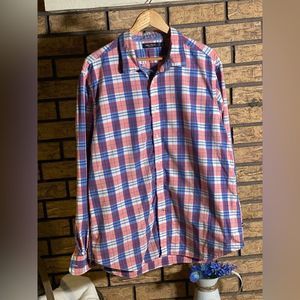 Nautical pink and blue men’s button down